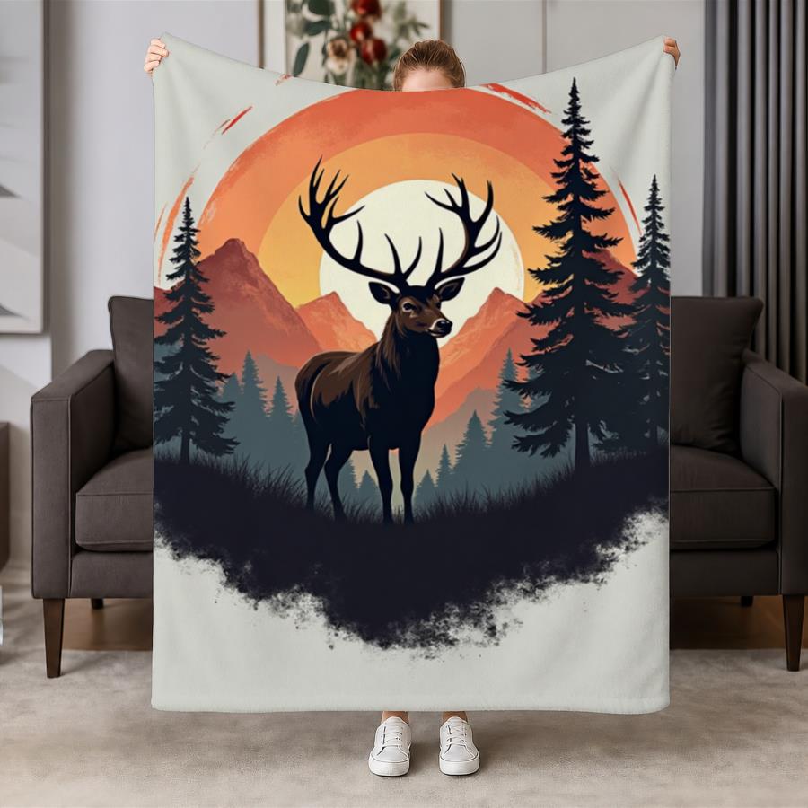 Vintage Stag And Mountain Suns - огляд і ціна Family Tree Print