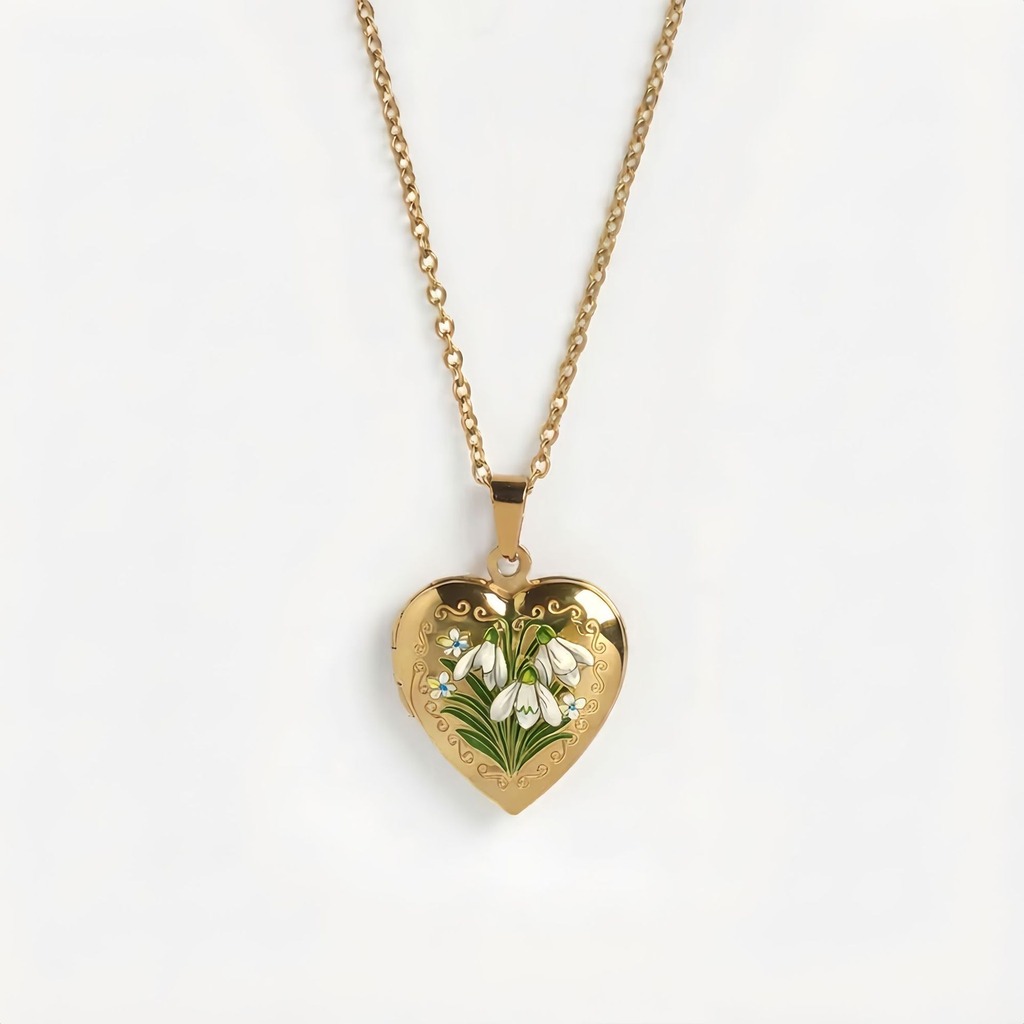 Heart Pendant Necklace Delicat - огляд і ціна Birth Flower Necklace